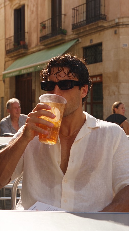 Terrace Summer ad: a cold drink on a sunny terrace